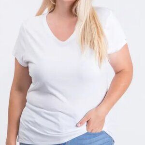 Women's Plus Size V-Neck Basic Top 2-Pack Size *3X*